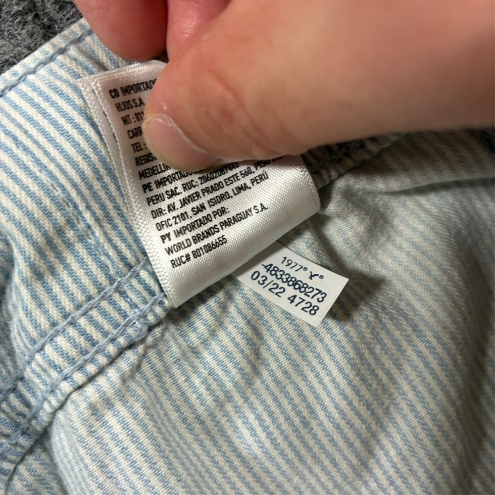 American Eagle Womens Jogger Pants Size 6 Regular Blue Striped Pull On Mid Rise - Picture 5 of 10